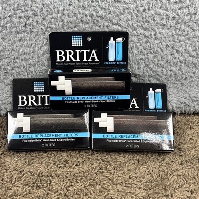 Brita Bottle 3 Packs Of 2 Replacement Filters Fits Hard Sided & Sport Bottle