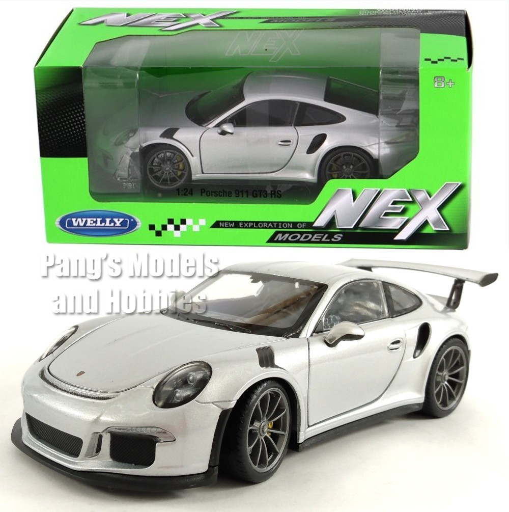【新品未使用】Porsche 911 GT3 RS ミニカー 1 of 2016 2016 Porsche 911 GT3 RS 1/24 Scale Diecast Model by Welly - SILVER