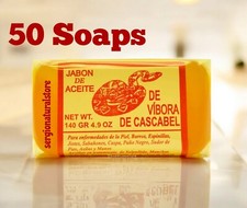 Jabon de Vibora de Cascabel Oil Soap Bars Skin Care Acne Pimples (50 Soaps)