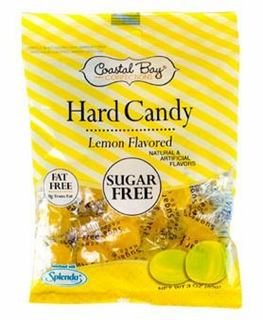 COASTAL BAY FAT & SUGAR LEMON SPLENDA Hard Candy 3 oz Bags LOT OF 4 for