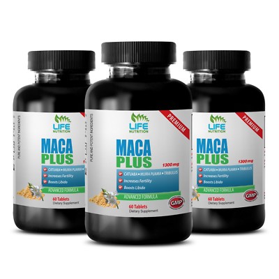 Support Muscle Mass - MACA PLUS 1300MG 3 Bottles - Zinc tablets