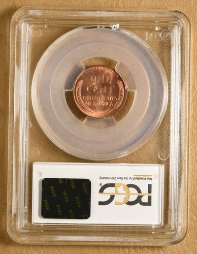 1955 D Lincoln Wheat Cent Mint Error: Die Chip in Date PCGS MS63RD - Picture 2 of 4