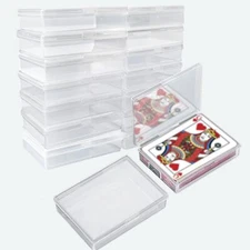 Playing Card Deck Box, 16 pcs Plastic Empty Trading Card Case Holder