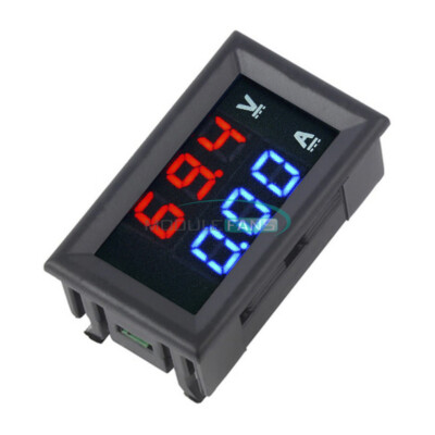 100pcs DC100V 10A Voltmeter Ammeter Blue Red LED Digital Volt Meter Wholesale