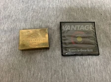 Vintage Brass Benson & Hedges Vantage Portable Ashtray Lot Virginia Slims Needle