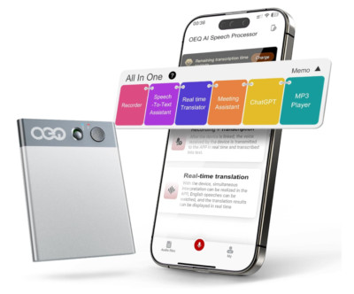 64GB AI Speech Recorder/Processor - 400 minutes transcription per month free