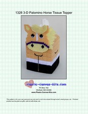 Palomino Horse Tissue Topper-Plastic Canvas Pattern or Kit