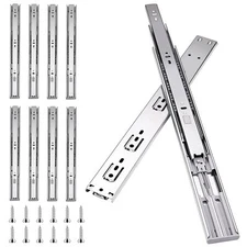 10 inch Drawer Slides 4 Pairs 8pcs Soft Self Close Full Extension Ball Bearin...