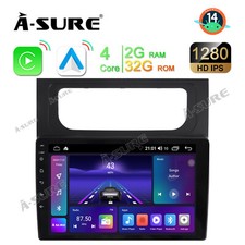 2+32GB Android 14 CarPlay Car Stereo Radio GPS Sat Nav For VW Touran 2011-2014