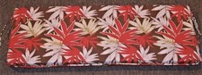 Outdoor Patio Bench Cushion ~ Orange Palm Leaf ~ 17" x 46" x 2.75" **NEW**