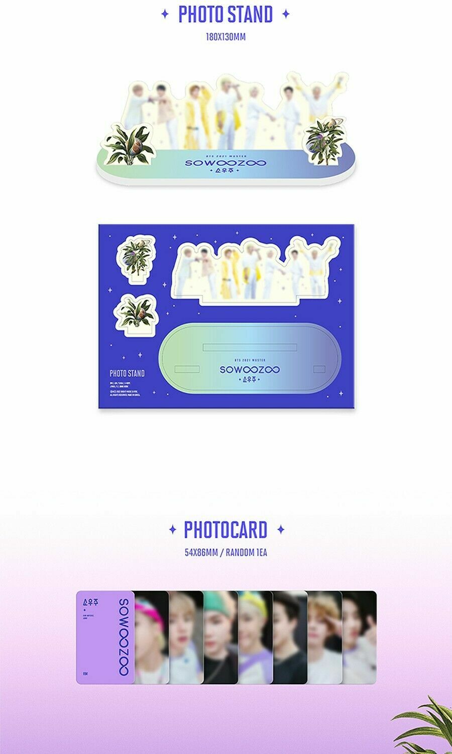 BTS 2021 MUSTER SOWOOZOO DVD / 3 DISC+Photo Book+7 Post Card+Stand
