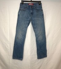Levi's 514 Boys Size 12 Reg Blue Medium Wash Denim Jeans Slim Straight Fit