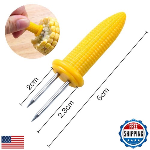 CandyHome 20 Pack Stainless Steel Corn Holders Corn on The Cob Skewers for BB - Picture 3 of 5