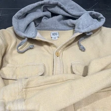 BDG Urban Outfitters Men's  Tan Hoody  Button Down Jacket Medium # 0204