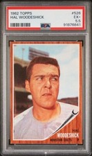 1962 TOPPS 526 HAL WOODESHICK PSA 5.5