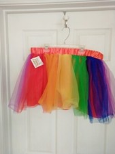 Rainbow Pride Adult Festive Tutu Size Large New