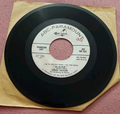 Creed Taylor WLP promo 45 Diane / Johnny ABC-Paramount 45-10,067 vg