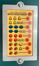 New Mills slot machine paper award cards, frame, bolts War Eagle,Castle Front,