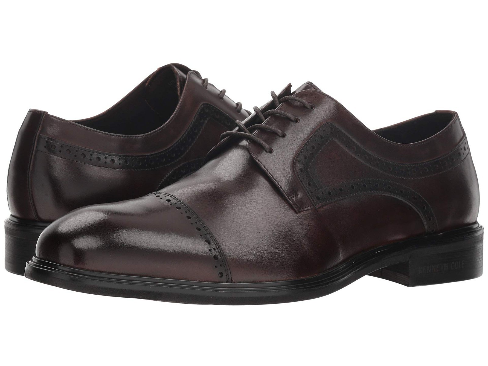 Мужская обувь Kenneth Cole DAVIS Кожаные оксфорды на шнуровке с закрытым носком KMH8117LE КОРИЧНЕВОГО цвета 18390₽