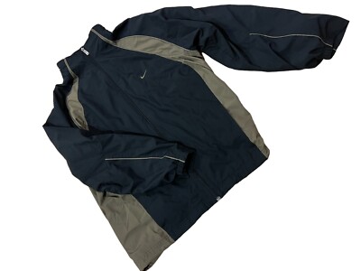 nike black olive green windbreaker jacket