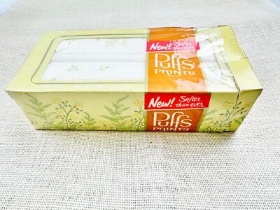 VINTAGE PUFFS PRINTS YELLOW TISSUE - 1977 - UNOPENED