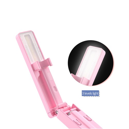 Selfie Stick with LED Fill Light Bluetooth Remote Extendable Phone Holder - Bild 9 von 12