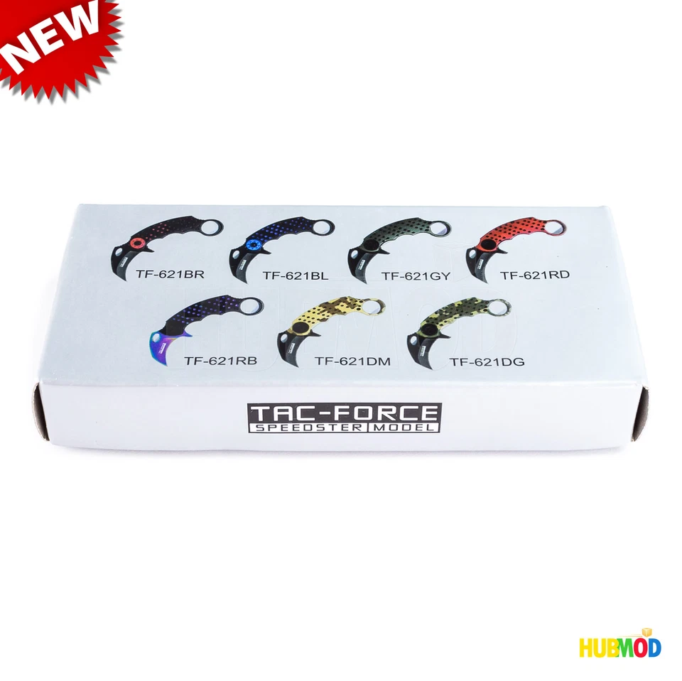 Navaja de Bolsillo Plegable Asistida por Resorte Hoja Karambit Táctica 6" TAC-FORCE Camuflada Foto 2 de 4