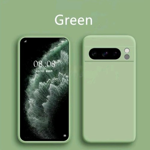 For Google Pixel 9 Pro Case Cover Ultra Thin Liquid Silicone Green