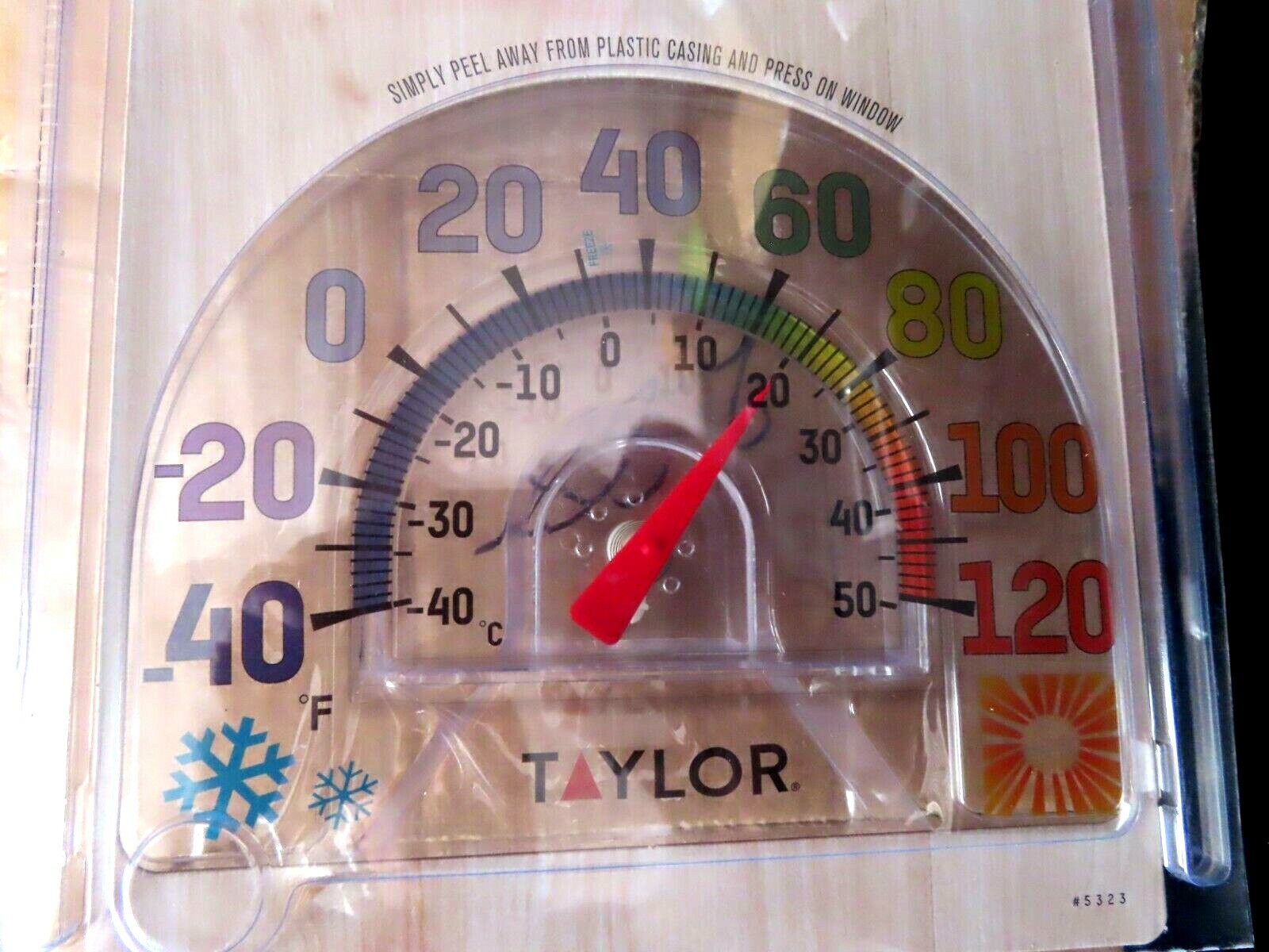 Taylor Window Cling Thermometer Indoor/outdoor  #5323   NEW