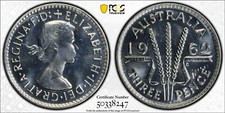 Australia 3 Pence 1962(m) PCGS PR65