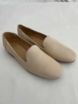 Naturalizer Women's Kit Beige Leather Loafer Flat Slip-on