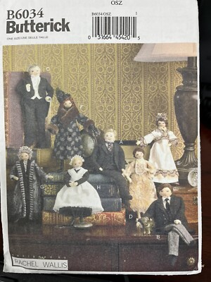 Butterrick Pattern 6034 Downton Abbey Dolls New Uncut