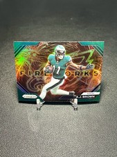 2023 Prizm Football Green A.J. Brown Fireworks Philadelphia Eagles #F-23