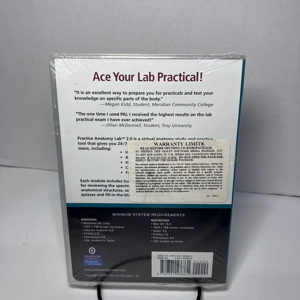 PAL : Practice Anatomy Lab Version 2.0 CD-ROM new & Sealed Free Shipping - Image 2 of 2