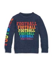 Chaser Sweatshirt Kid 3 Blue Football Graphic Print Long Sleeve Pullover JDM1644
