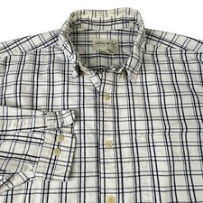 Eddie Bauer Mens Shirt Size Medium White Long Sleeve Button Down Casual Outdoor