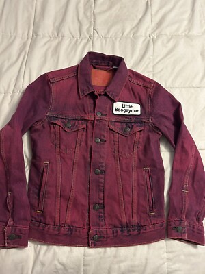 Custom Levi's Trucker Denim Jacket Dark Pink Boogeyman Women's XS