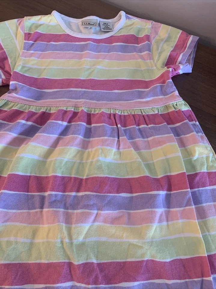 Vestido jersey LL Bean para niñas talla 5/6 Foto 2 de 2