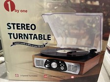 1 by one Stereo 3-speed Turntable,Usb-Mp3 Playback,Rca output Jack, New in box