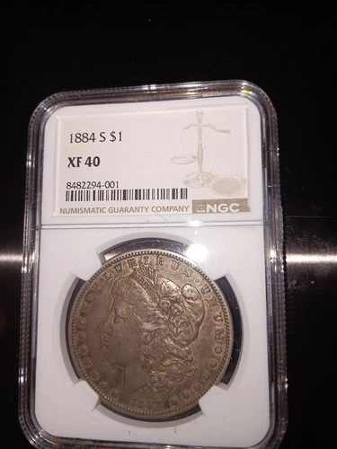 1884 s morgan silver dollar XF 40