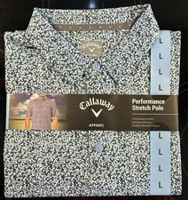 Callaway Performance Stretch Polo Multicolor Large Moisture Wicking Geometric