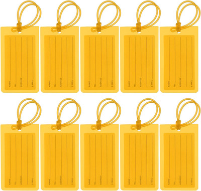 Kofferanhänger, 10 Stück Gepäckanhänger Flexible PVC Reisebeutel Namens-ID-Ident