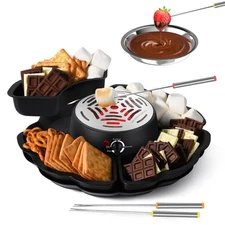 2 In 1 Smores Maker & Fondue Set, Tabletop Indoor Smores Kit, Marshmallow Roa...