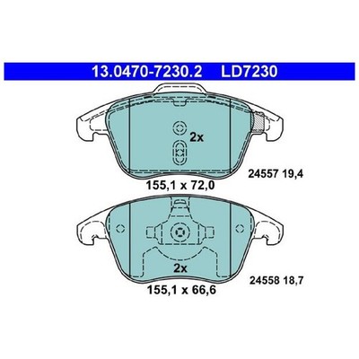Satz Bremsbeläge Bremsklötze vorne für Peugeot 307 3A/C 3E CC 3B SW 3H | 2451