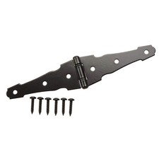 Everbilt 4 in. Black Decorative Strap Hinge
