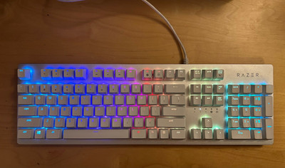 Razer Huntsman Mercury White QWERTY US-Layout Optomechanic Switch VOLL FUNKTIONSFÄHIG