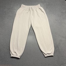 Nike Pants Womens Medium Phoenix Fleece ff White High Waisted Joggers DQ5688