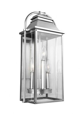 Wellsworth - 3 Light Outdoor Small Wall Lantern-18.25 Inches Tall and 8.5 Inches
