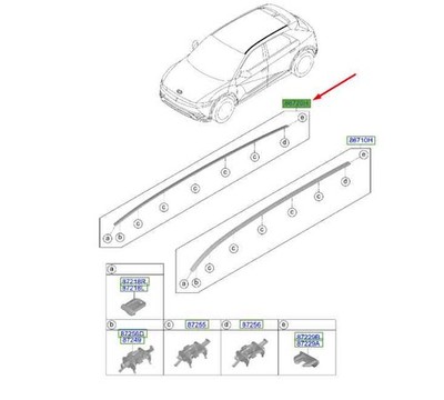 Hyundai Ioniq 5 NE Dachleiste rechts 87240GI000 NEU ORIGINAL