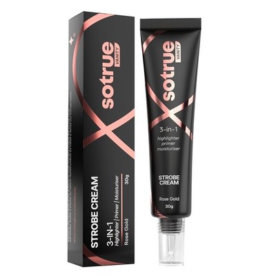Sotrue Strobe Cream Rose Gold for Face Radiance, Multipurpose Cream 30gm/ Pack 1